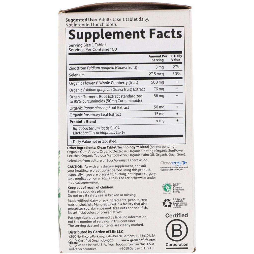 Garden of Life, MyKind s, Prostate, Herbal Support, 60 Vegan Tablets