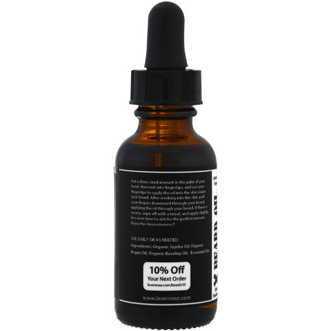 Leven Rose, 100% Pure  Beard Oil, Spiced Sandalwood, 1 fl oz (30 ml)