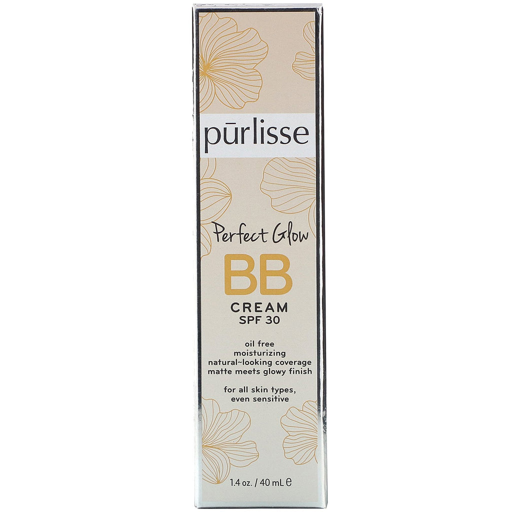 Purlisse, Perfect Glow, BB Cream, SPF 30, Tan Deep, 1.4 fl oz (40 ml)