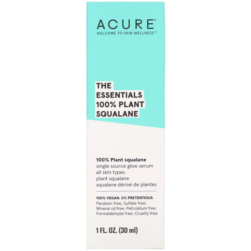 Acure, The Essentials 100% Plant Squalane, 1 fl oz (30 ml)