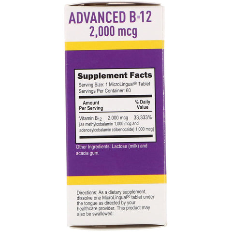 Superior Source, Advanced B-12, 2,000 mcg, 60 Tablets