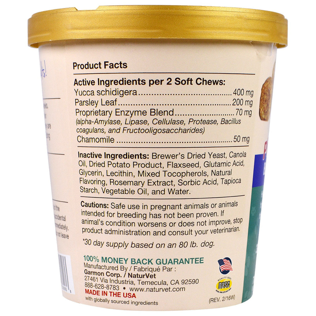 NaturVet, Coprophagia, Stool Eating Deterrent Plus Breath Aid, 70 Soft Chews, 5.4 oz (154 g)