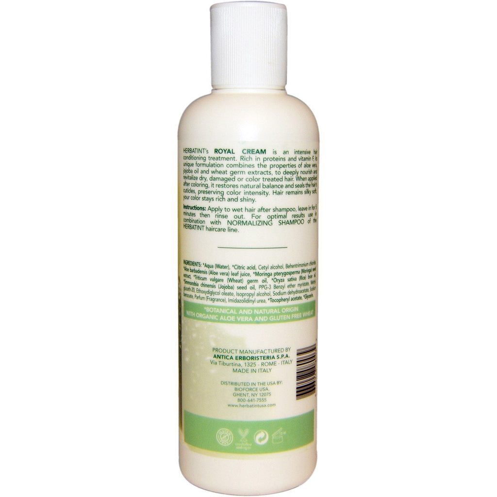 Herbatint, Royal Cream Conditioner, Aloe Vera, Jojoba Oil, Wheat, 8.79 fl oz (260 ml)