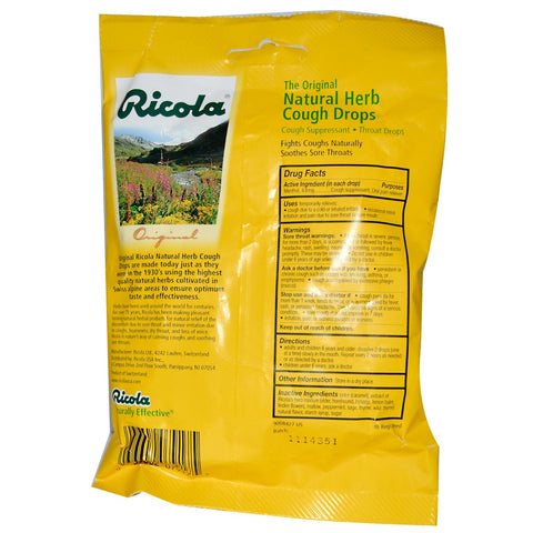 Ricola, The Original Natural Herb Cough Drops, 21 Drops