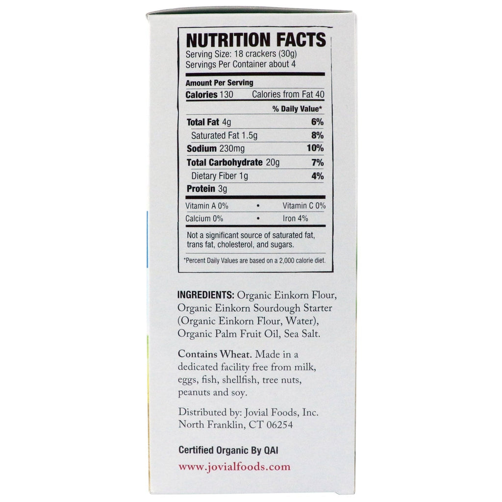 Jovial, surdej Einkorn kiks, havsalt, 4,5 oz (128 g)