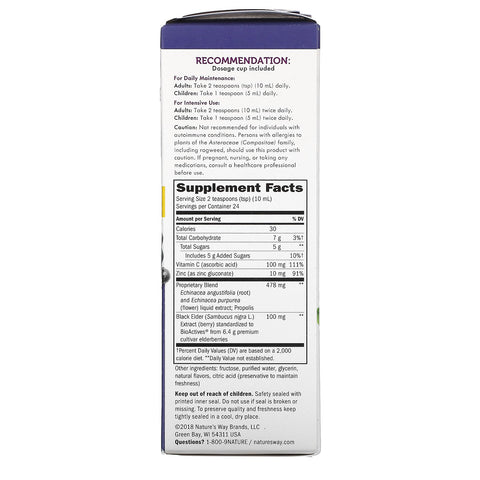 Nature's Way, Sambucus Immune Syrup, Standardized Elderberry, 8 fl oz (240 ml)