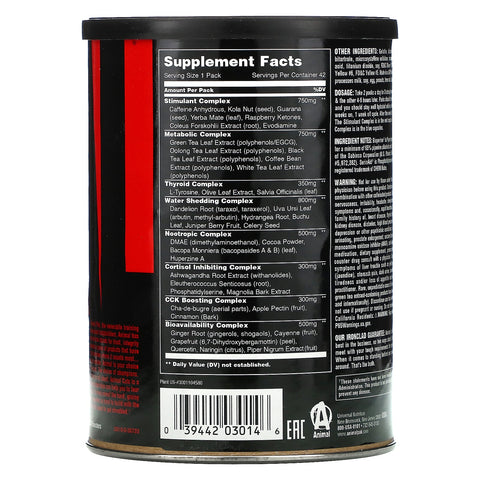 Universal Nutrition, Animal Cuts, Ripped & Peeled, 42 Packs