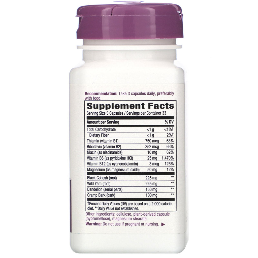 Nature's Way, PMS with B6 & Other B-Vitamins, 100 Vegan Capsules