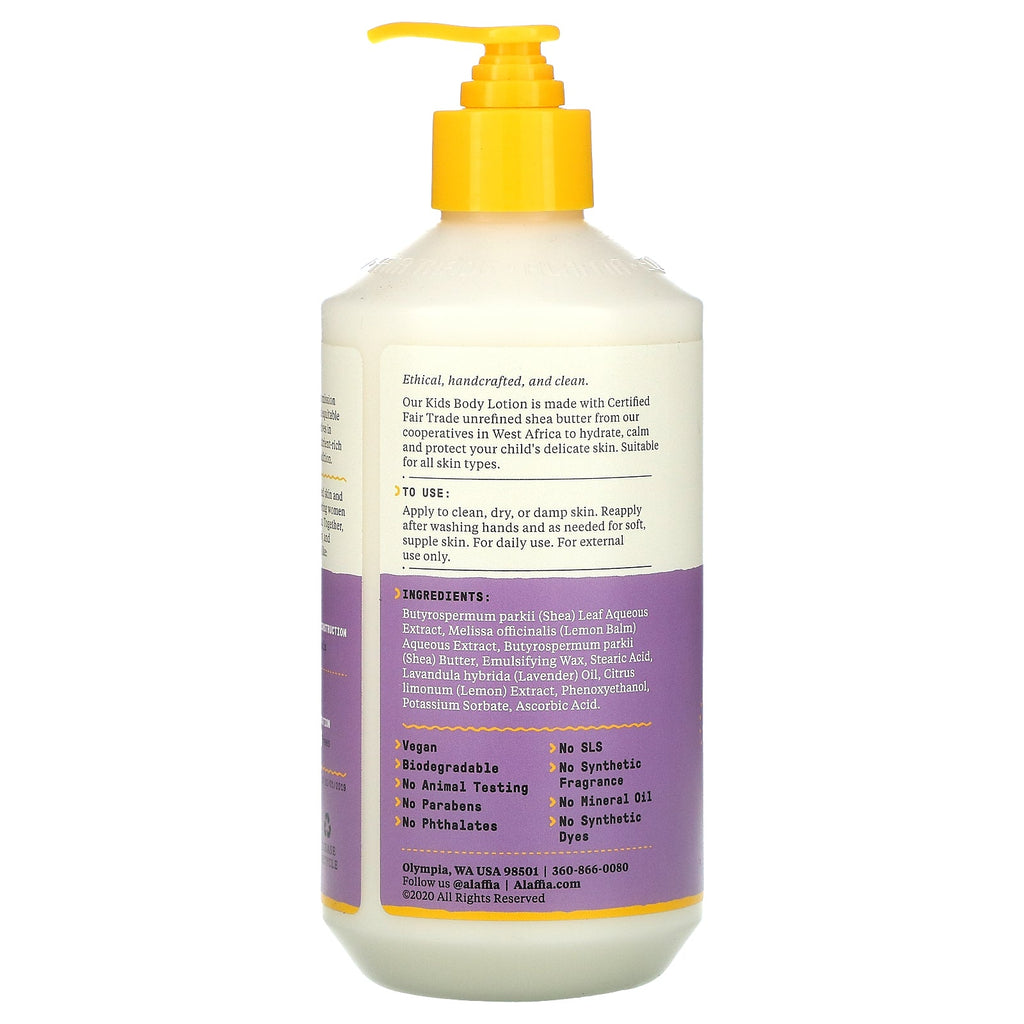 Alaffia, Kids, Body Lotion, Lemon Lavender, 16 fl oz (476 ml)