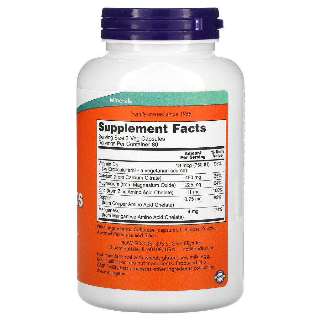 Now Foods, Calcium Citrate Caps, 240 Veg Capsules