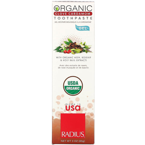 RADIUS,  Gel Toothpaste, Clove Cardamom, 3 oz (85 g)