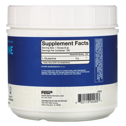 RSP Nutrition, Glutamine, 17.6 oz (500 g)