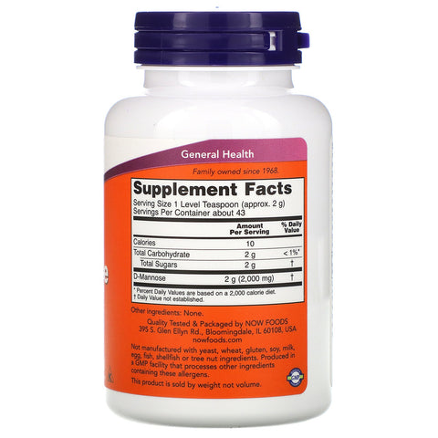 Now Foods, D-Mannose Pure Powder, 3 oz (85 g)