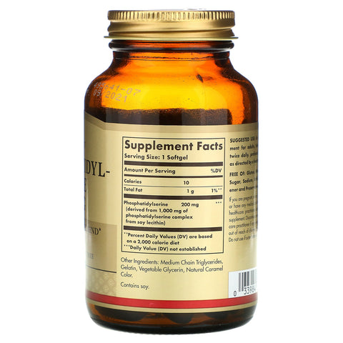 Solgar, Phosphatidylserine, 200 mg, 60 Softgels