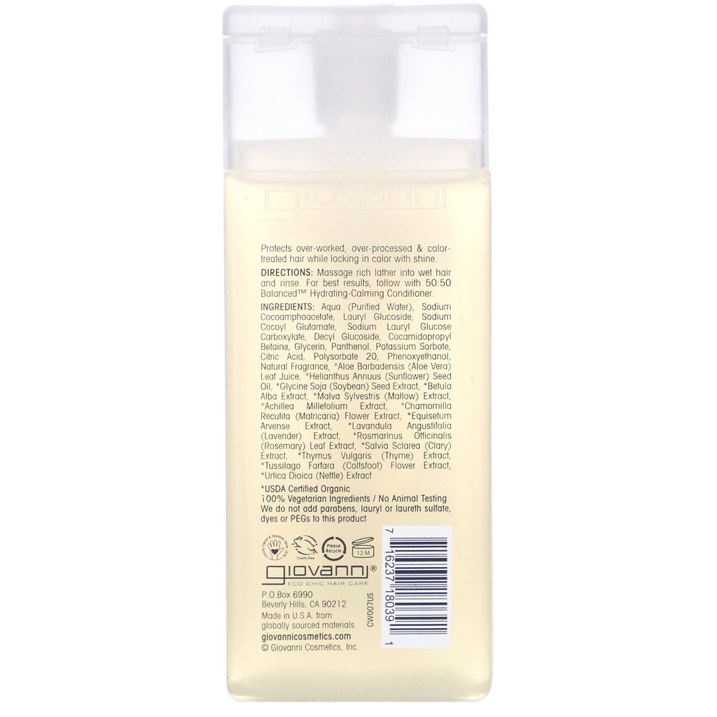 Giovanni, 50:50 Balanced Hydrating-Clarifying Shampoo, 2 fl oz (60 ml)