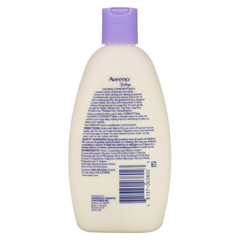 Aveeno, Baby, Calming Comfort Bath, Lavender & Vanilla, 8 fl oz (236 ml)