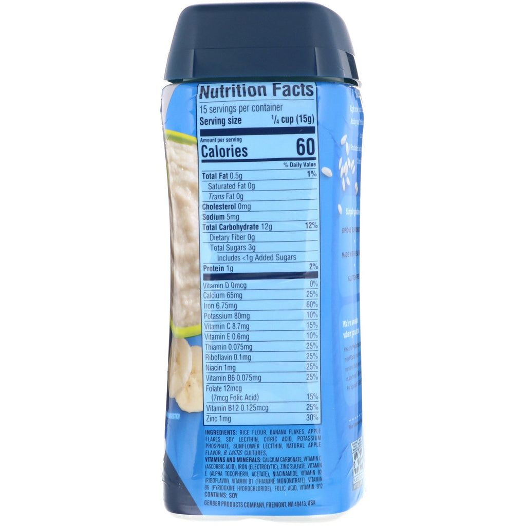 Gerber, Probiotic Rice Cereal, Banana Apple, 8 oz (227 g)