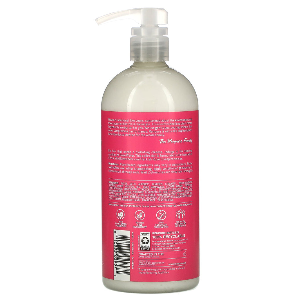 Renpure, Rose Water Conditioner, 24 fl oz (710 ml)