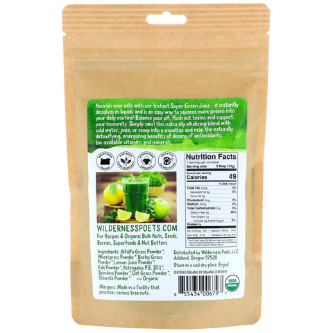 Wilderness Poets, Super Green Juice Powder, 3.5 oz (99 g)