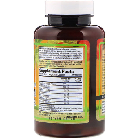 Dynamic Health  Laboratories, Apple Cider Vinegar Complete, 90 Vegetarian Capsules