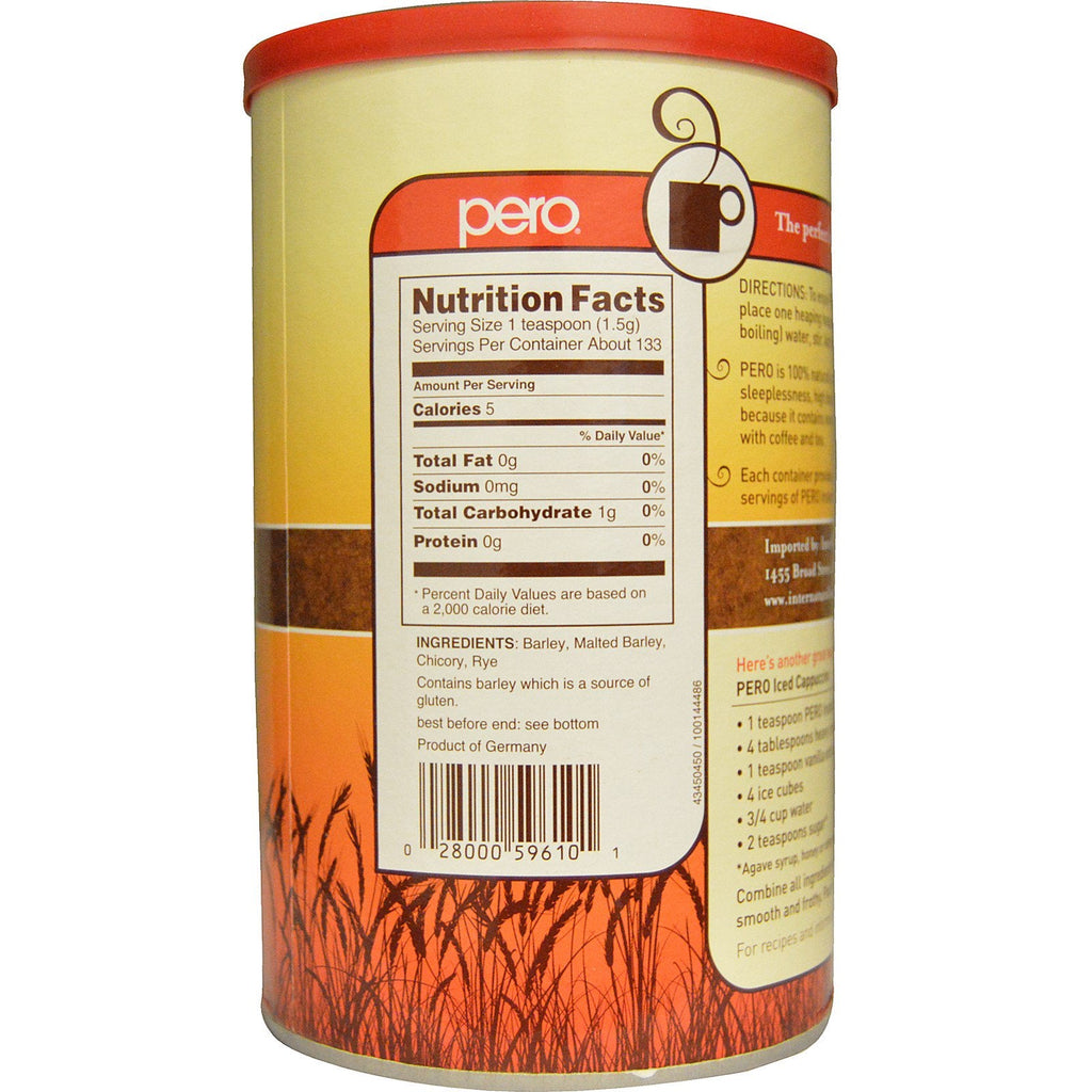 Pero, Instant Natural Beverage, Caffeine Free, Original, 7 oz (200 g)