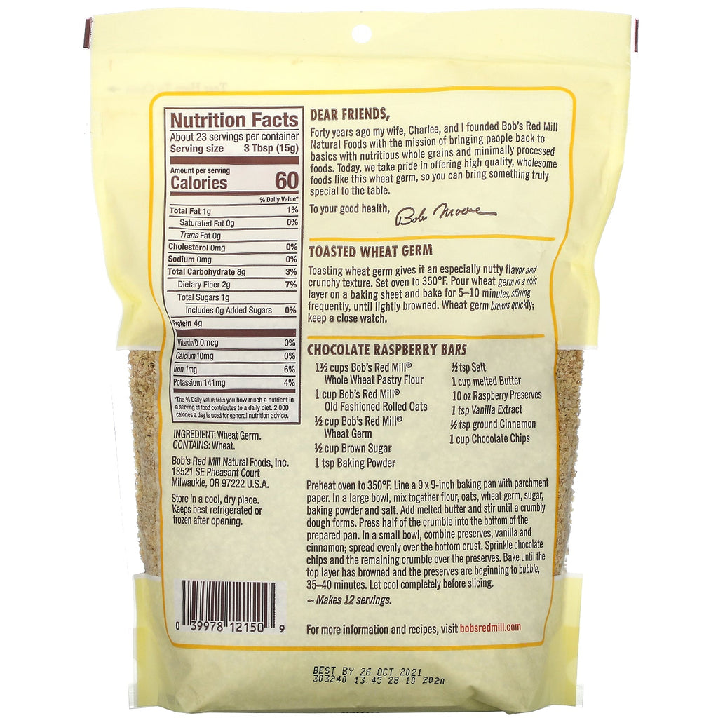 Bob's Red Mill, Wheat Germ,  12 oz (340 g)