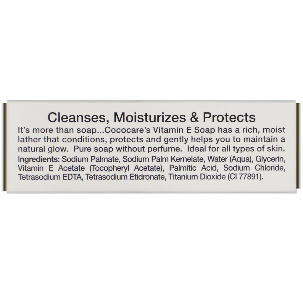 Cococare, Vitamin E Soap, Fragrance Free Antioxidant, 4 oz (113 g)