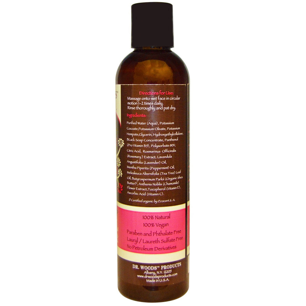 Dr. Woods, Facial Cleanser, Black Soap, 8 fl oz (236 ml)