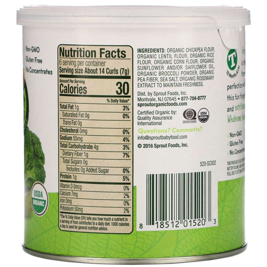 Sprout , Curlz, Broccoli, 1.48 oz (42 g)