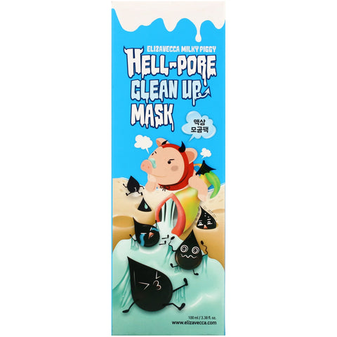 Elizavecca, Hell-Pore Clean Up Mask, 3.38 fl oz (100 ml)