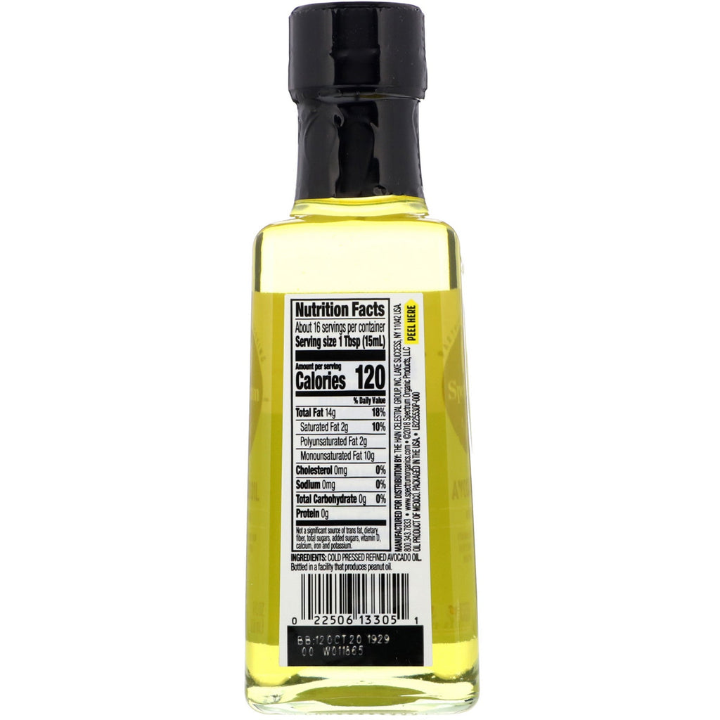 Spectrum Culinary, Avocado Oil, Cold Pressed, 8 fl oz (236 ml)