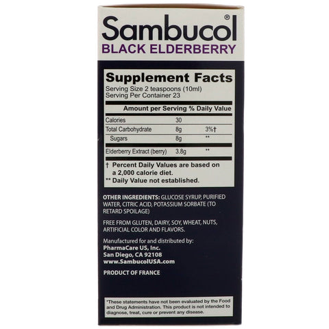 Sambucol, Black Elderberry Syrup, Original Formula, 7.8 fl oz (230 ml)