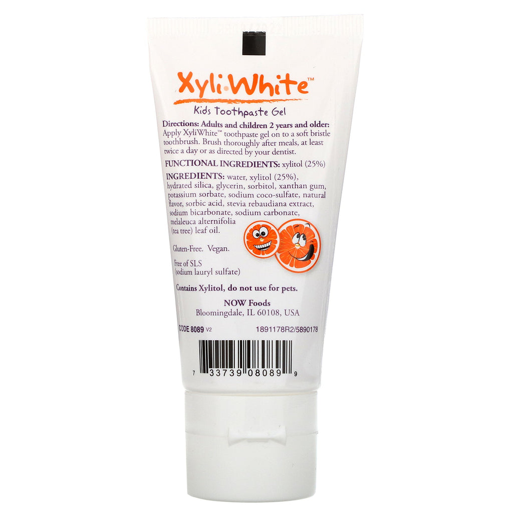 Now Foods, Solutions, XyliWhite, Kids Toothpaste Gel, Orange Splash, 3 oz (85 g)