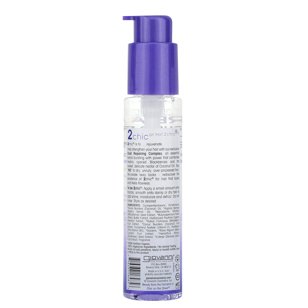 Giovanni, 2chic, Repairing Super Potion Hair Oil Serum, Blackberry & Coconut Oil, 2.75 fl oz (81 ml)