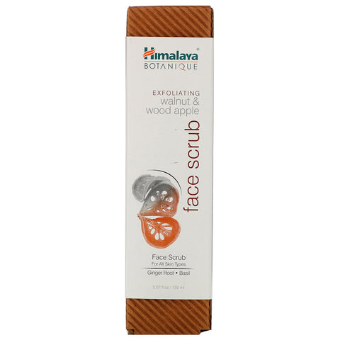 Himalaya, Botanique, Exfoliating Walnut & Wood Apple Face Scrub, 5.07 fl oz (150 ml)