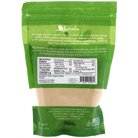 Kevala,  Raw Maca Powder, 16 oz (454 g)