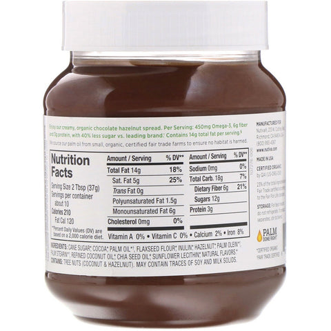 Nutiva,  Hazelnut Spread, Classic, 13 oz (369 g)