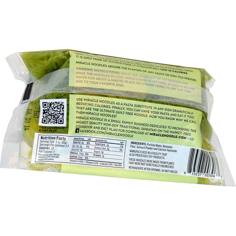 Miracle Noodle, Spinach, Shirataki Pasta, 7 oz (198 g)