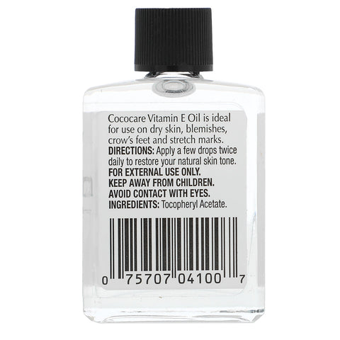 Cococare, 100% Vitamin E Oil, .5 fl oz (15 ml)