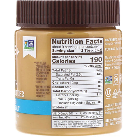 Barney Butter, Almond Butter, Bare Smooth, 10 oz (284 g)