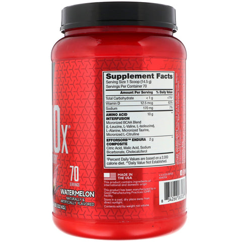 BSN, AminoX, Endurance & Recovery, Watermelon, 2.24 lb (1.02 kg)
