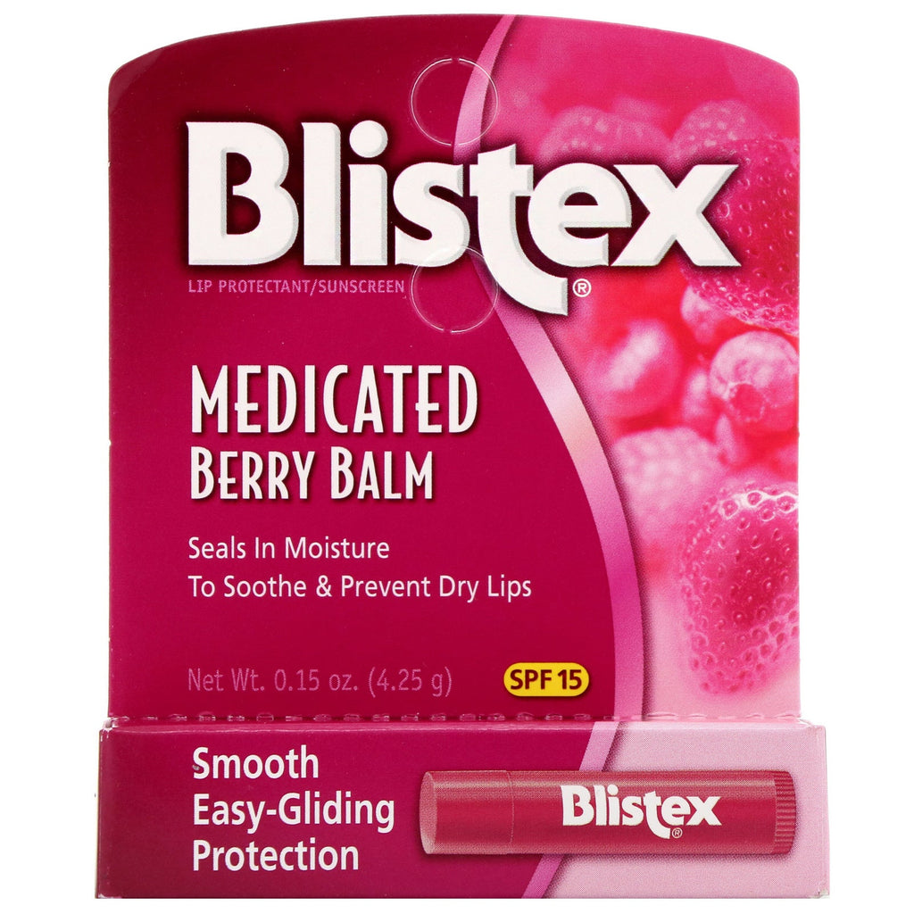 Blistex, Lip Protectant/Sunscreen, SPF 15, Medicated Berry Balm, .15 oz (4.25 g)