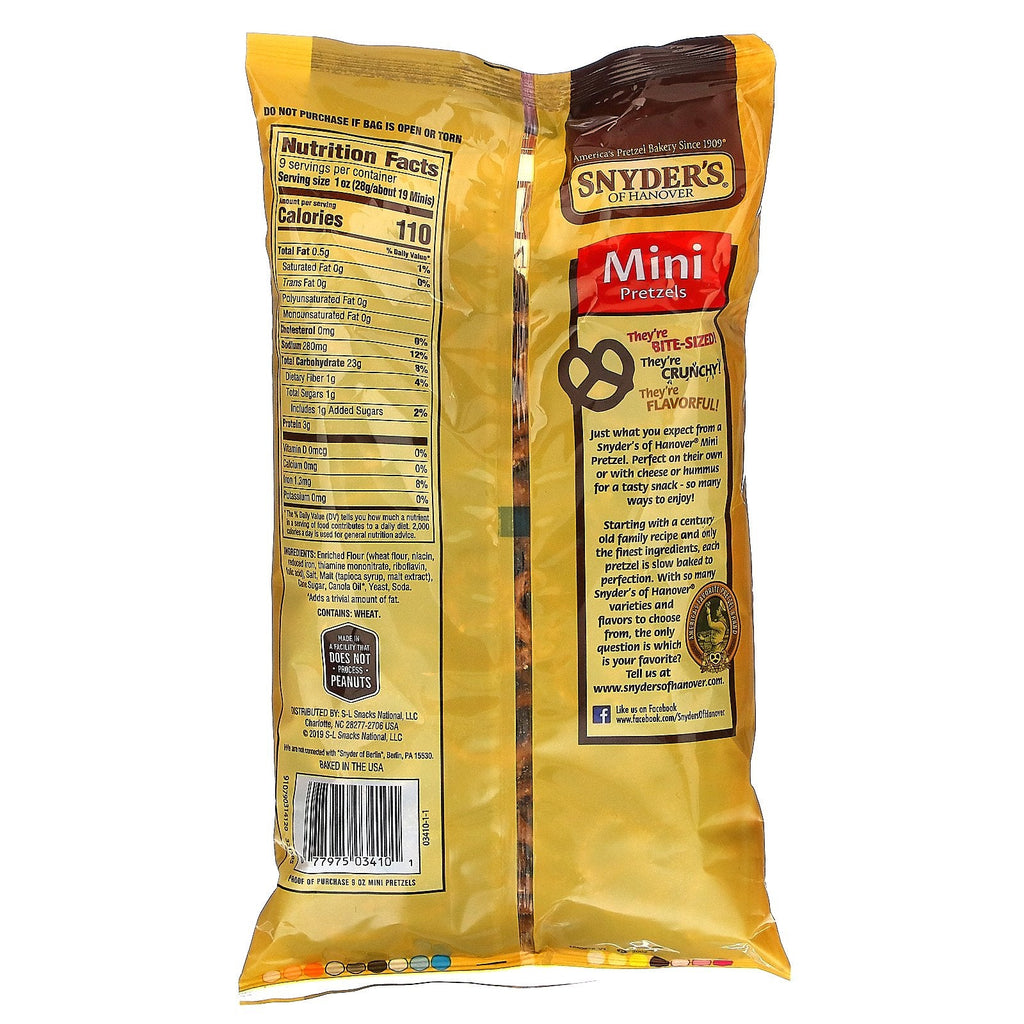Snyder's, Mini pretzels, 9 oz (255 g)
