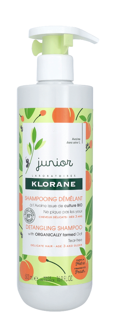 Klorane Junior Champú Desenredante - Peac Avena 500 ml