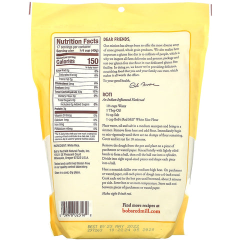 Bob's Red Mill, White Rice Flour, 24 oz (680 g)