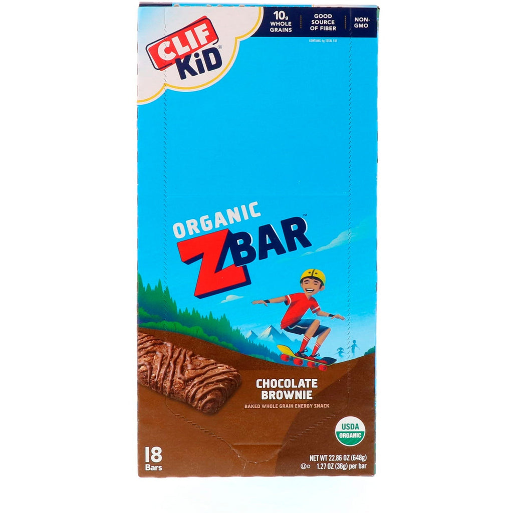 Clif Bar, Clif Kid,  Z Bar, Chocolate Brownie, 18 Bars, 1.27 oz (36 g) Each