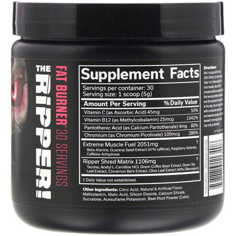 JNX Sports, The Ripper, Fat Burner, Raspberry Lemonade, 5.3 oz (150 g)