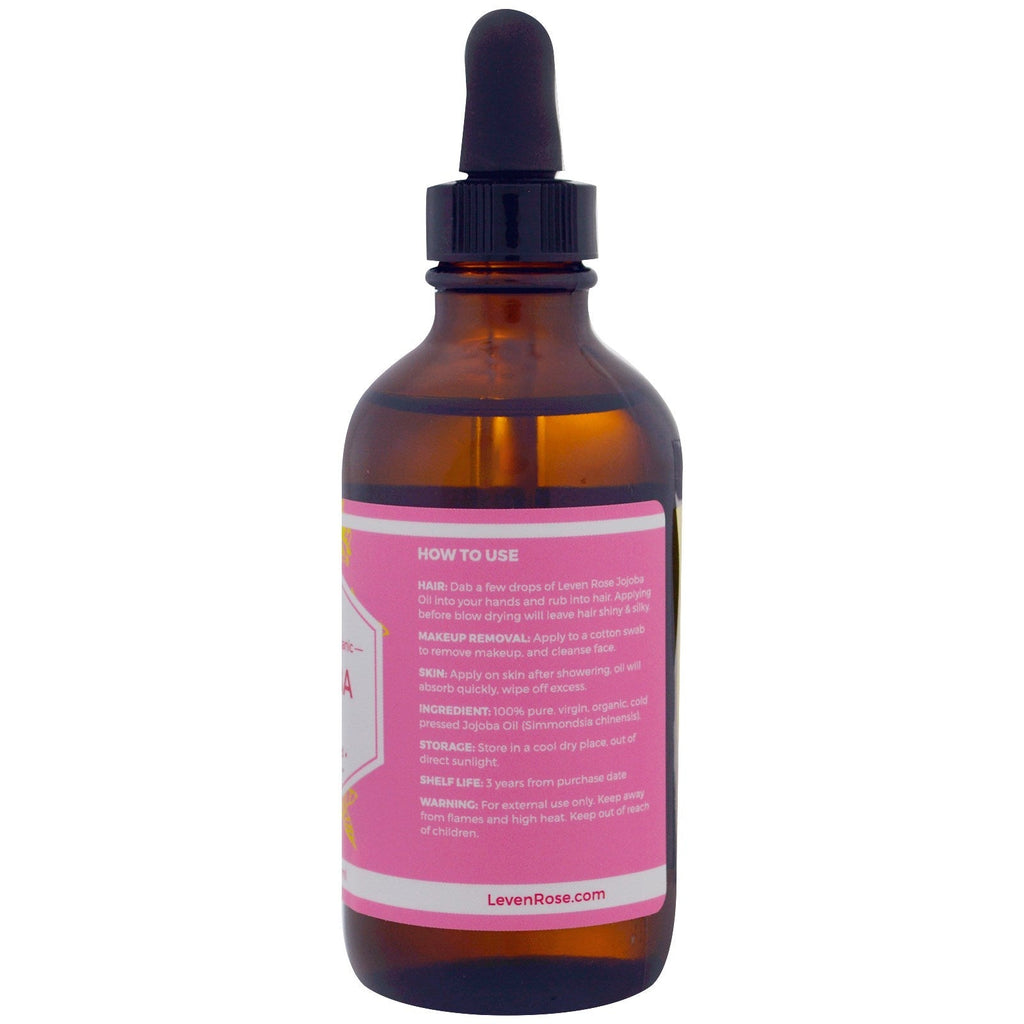 Leven Rose, 100% Pure &  Jojoba Oil, 4 fl oz (118 ml)