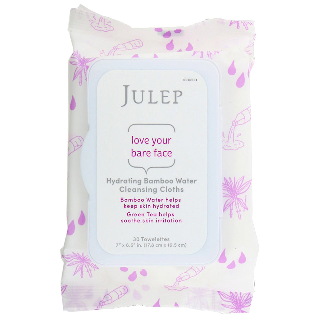 Julep, Love Your Bare Face, Hydrating Bamboo Water Cleansing Cloths, 30 Towelettes