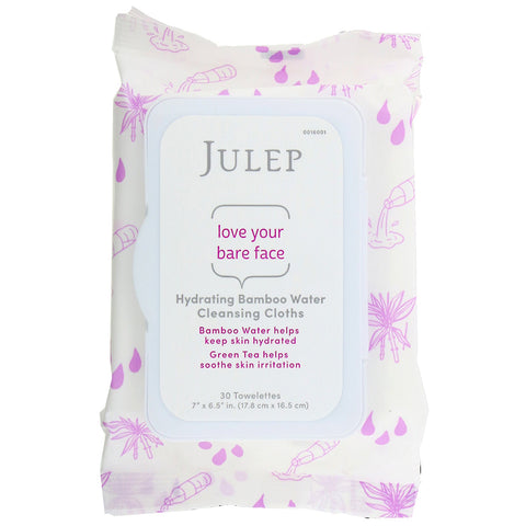 Julep, Love Your Bare Face, Hydrating Bamboo Water Cleansing Cloths, 30 Towelettes